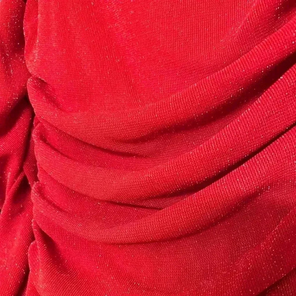 B Darlin Elegant Sparkly Red Evening Sparkle Dress - Picture 4 of 8